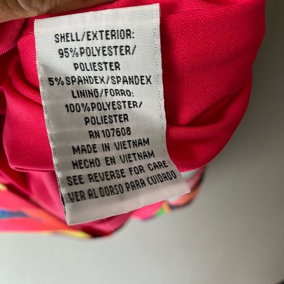 Leslie‎ Fay sz 6 multicolor abstract faux wrap sheath dress - Picture 5 of 8